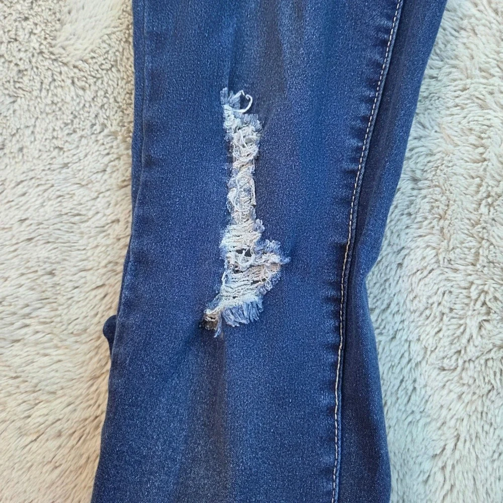 WallFlower Skinny Jeans Girls‎ 3 REG Sassy High Rise Distressed Blue Denim
